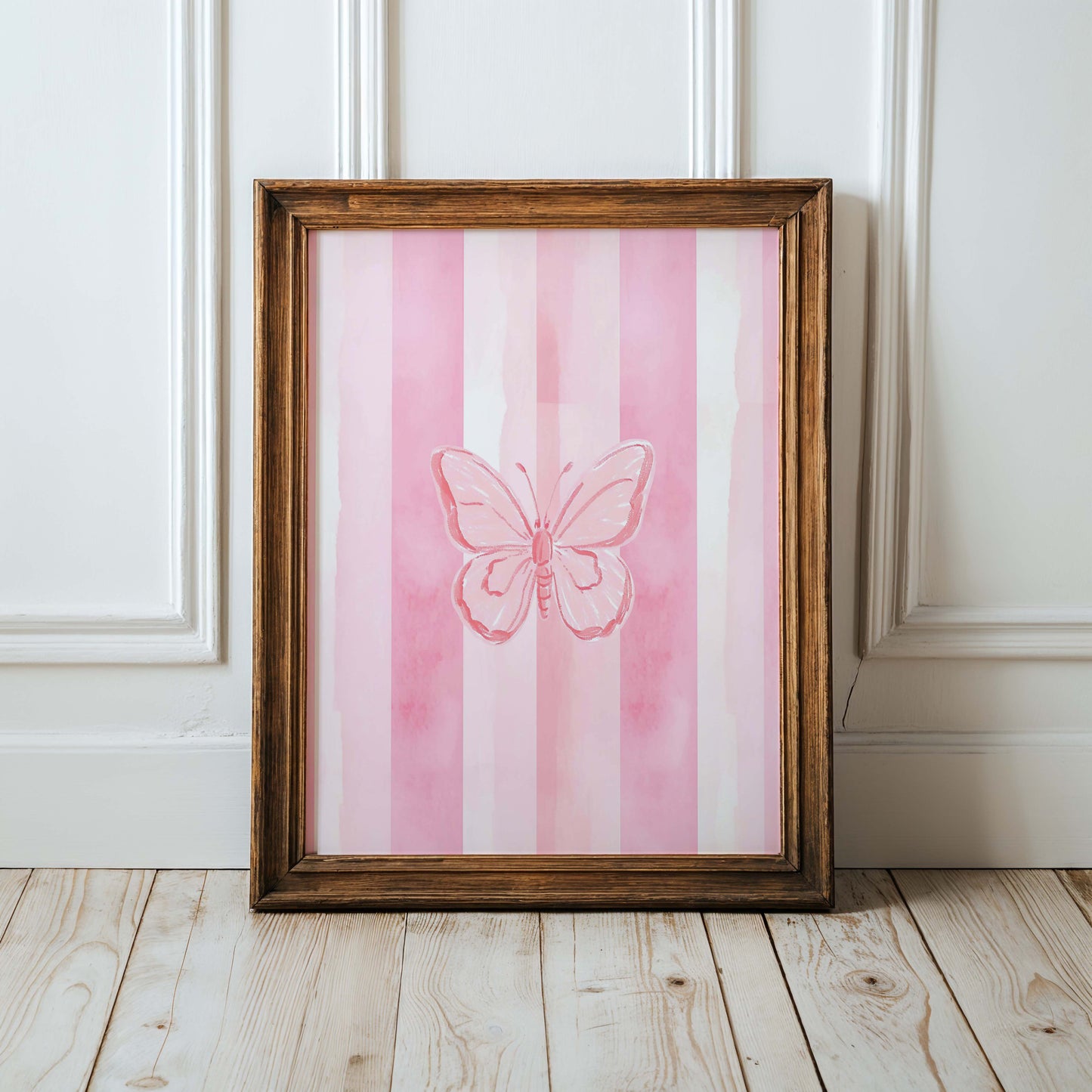 Pink Butterfly Wall Art for Nursery