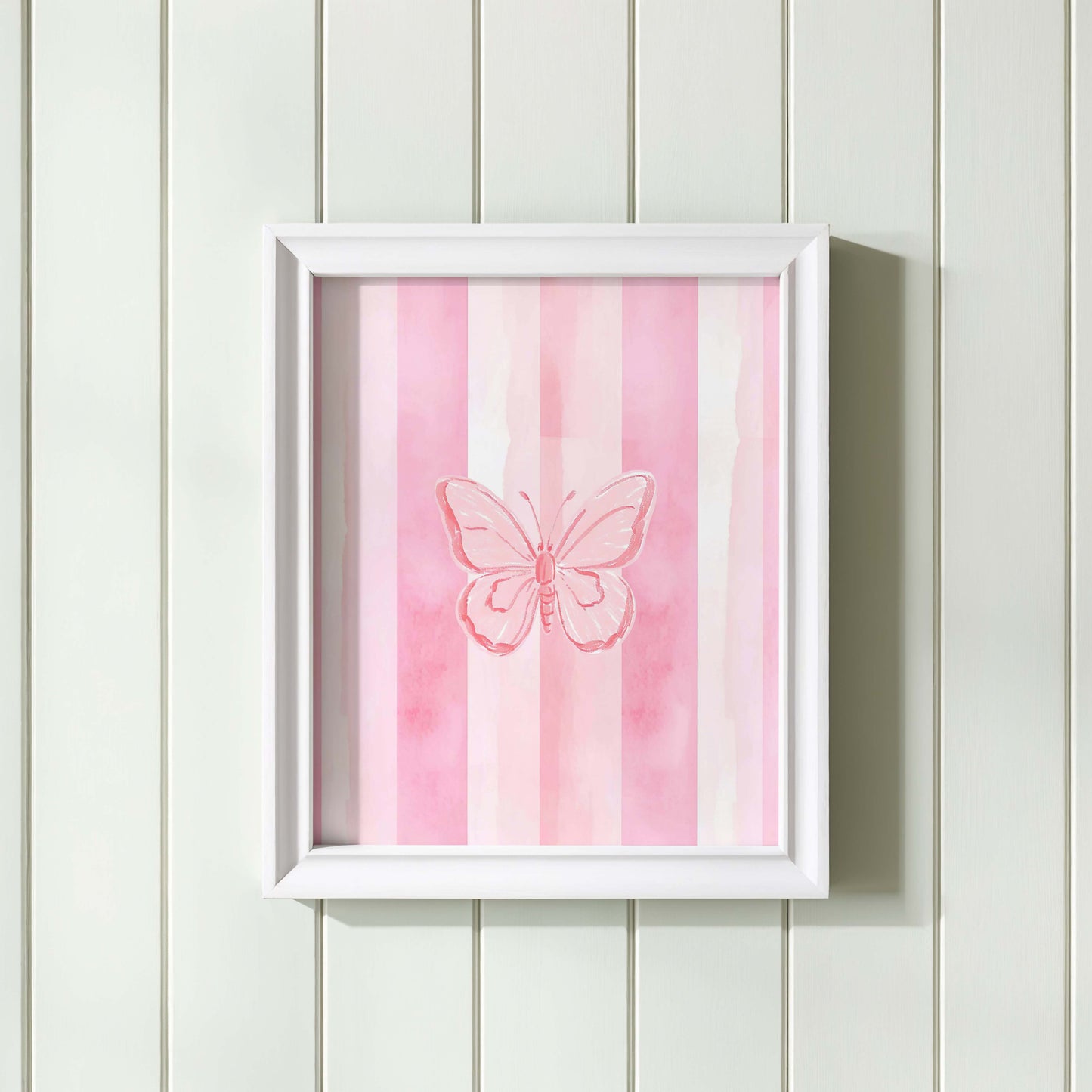 Pink Butterfly Wall Art for Nursery
