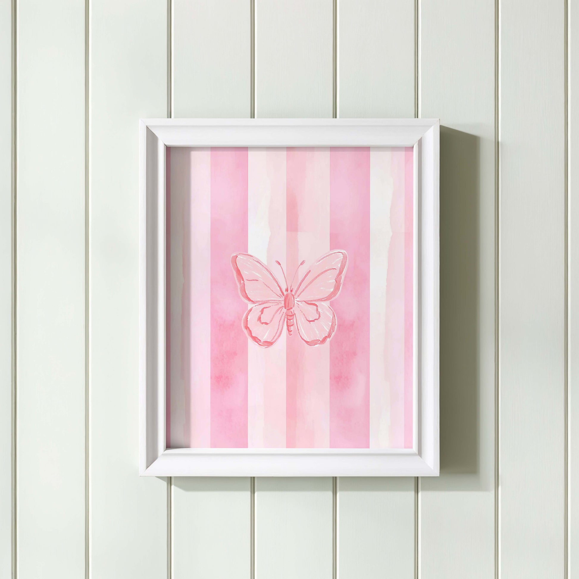 Pink Butterfly Wall Art for Nursery